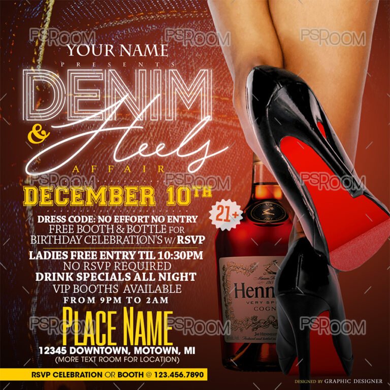 Denim & Heels Flyer