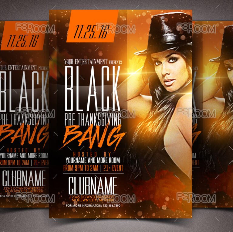 Black Pre-Thanksgiving Bang Flyer