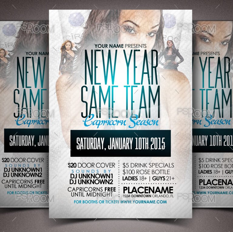 New Year Same Team Flyer