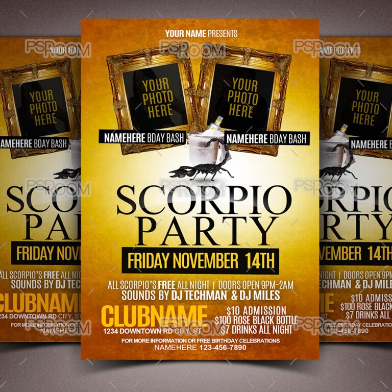 Scorpio Party Flyer