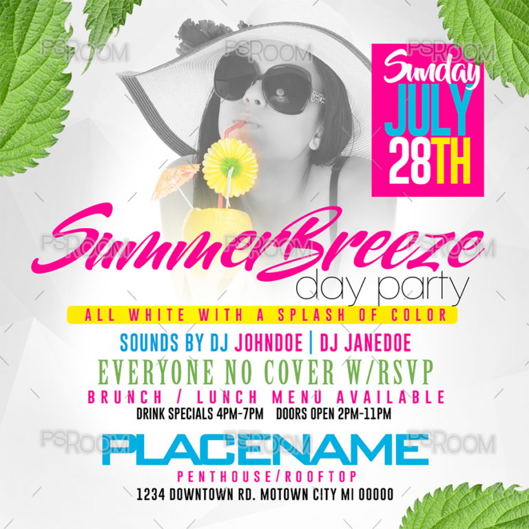 Summer Breeze Day Party Flyer