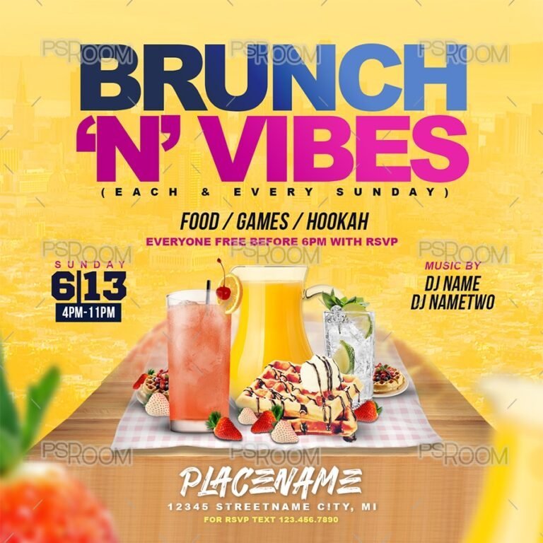Brunch N Vibes Flyer