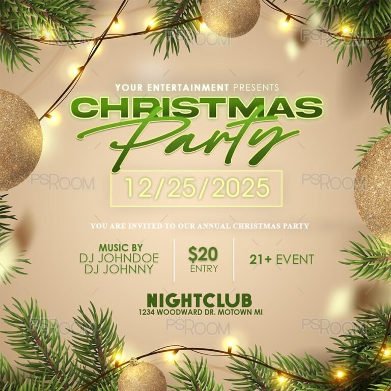 Christmas Party Flyer Template