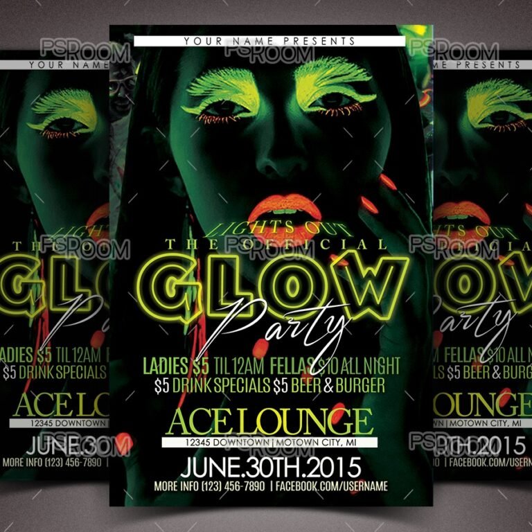 Glow Party Flyer