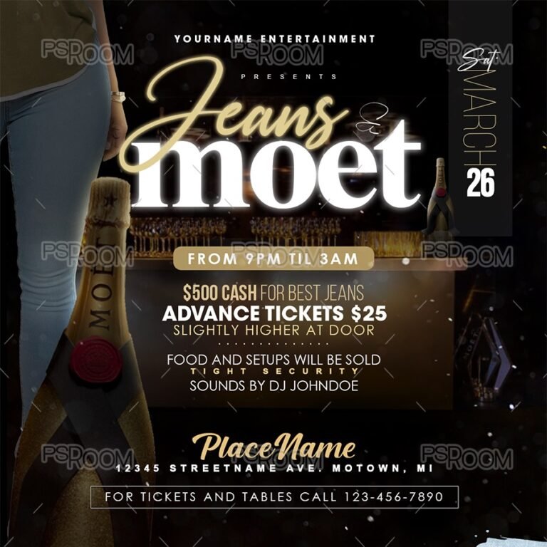 Jeans & Moet Flyer