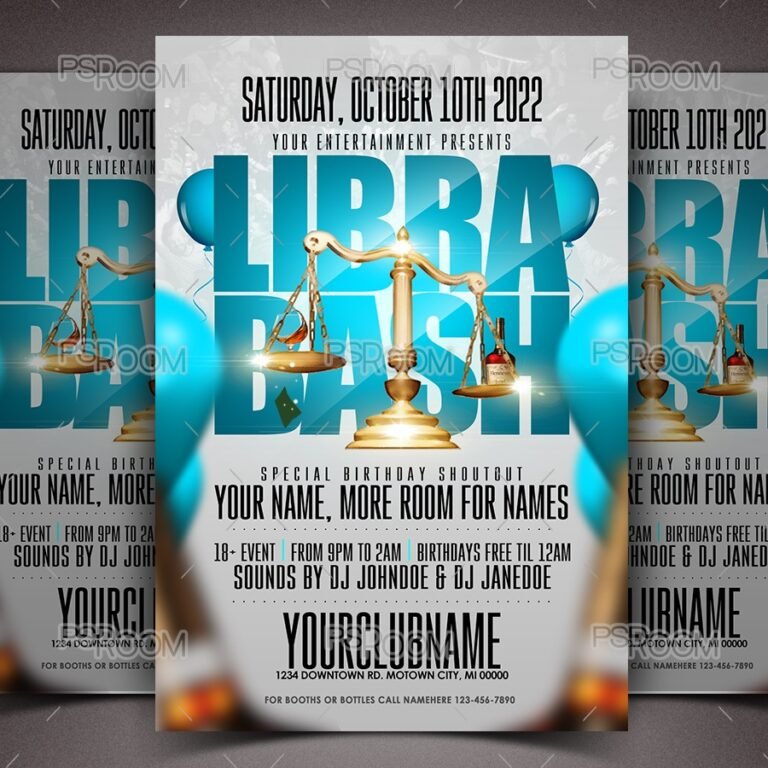 Libra Bash Flyer