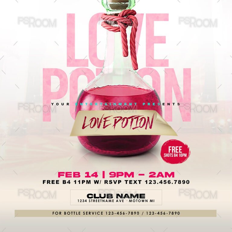 Love Potion: Valentine's Party Flyer