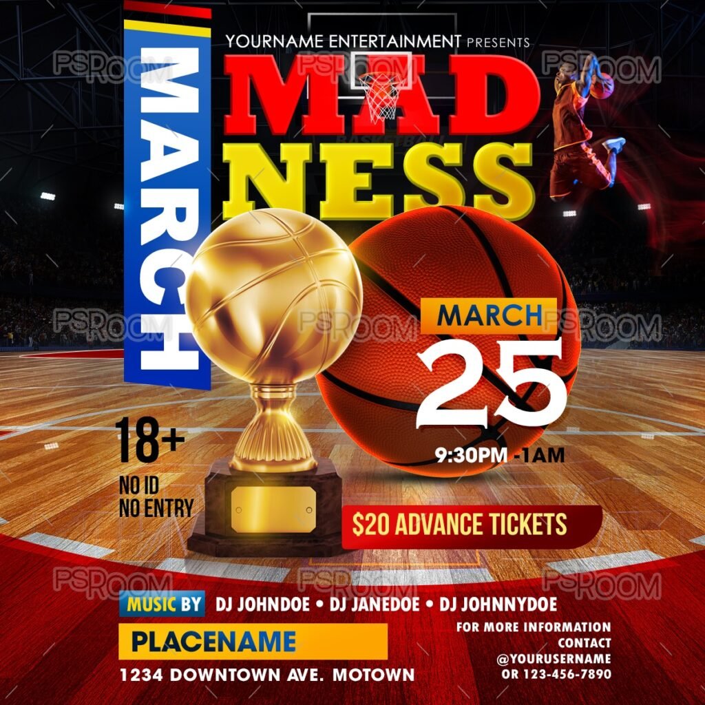 March Madness Flyer PSDRoom com