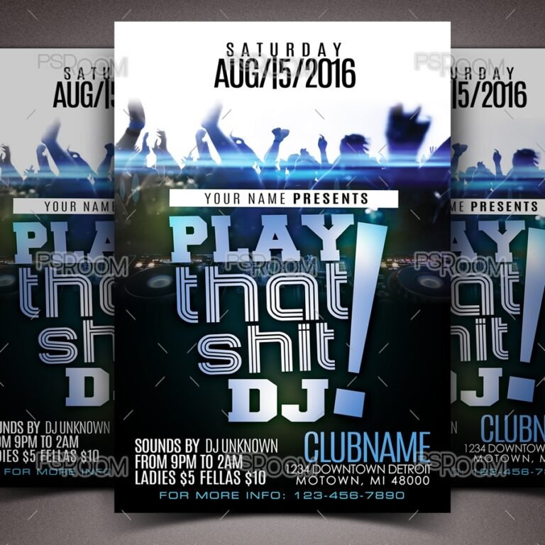 Play That Shit DJ Flyer