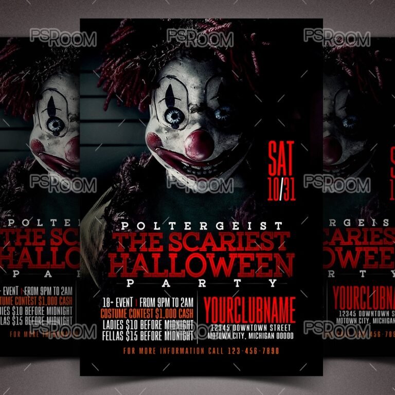 Poltergeist Halloween Party Flyer