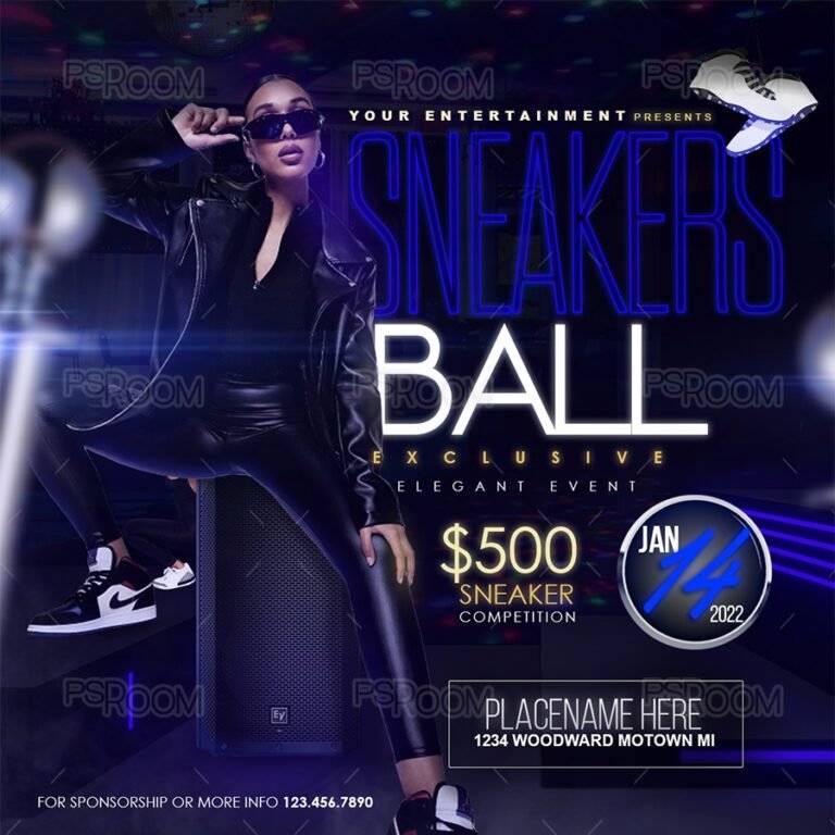 sneakers-ball-flyer-psdroom