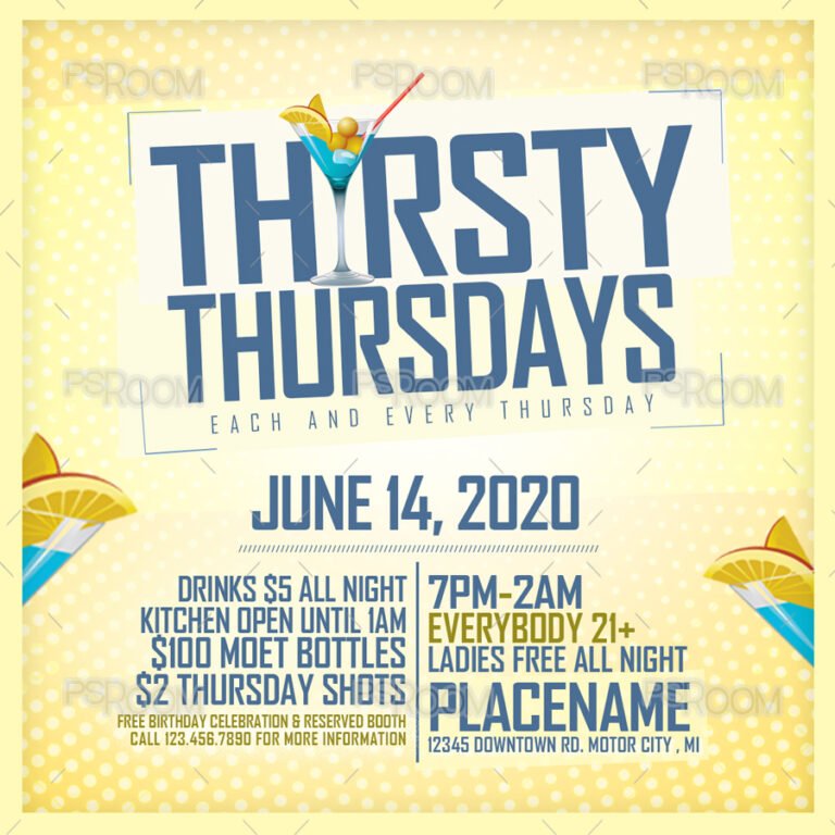 Thirsty Thursdays Flyer