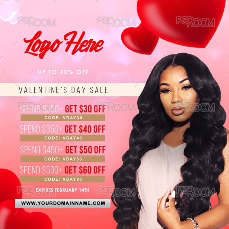 Valentine's Hair Sale Flyer