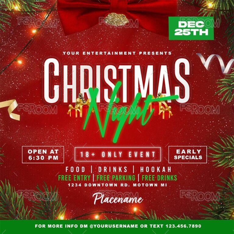 Christmas Night Flyer Template