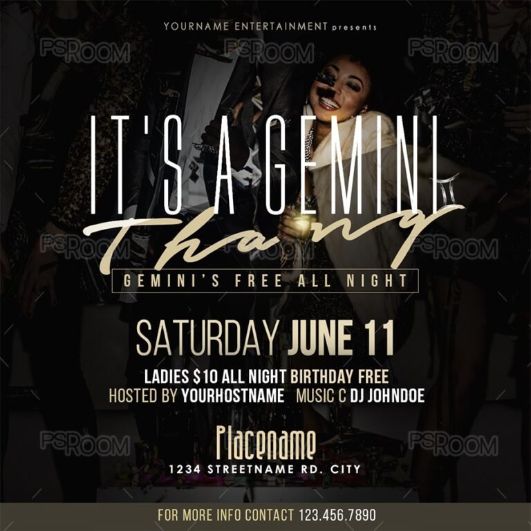It's A Gemini Thang Flyer