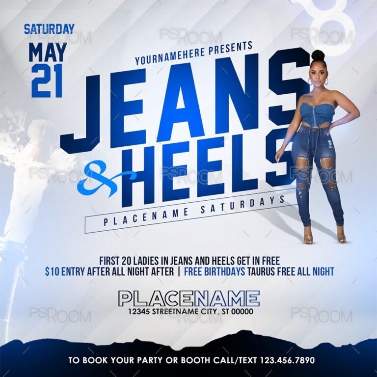 Jeans & Heels Party Flyer