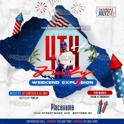 4thg of july flyer template