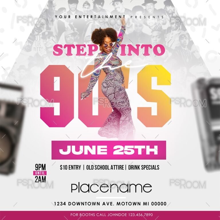 Step Into The 90's Flyer