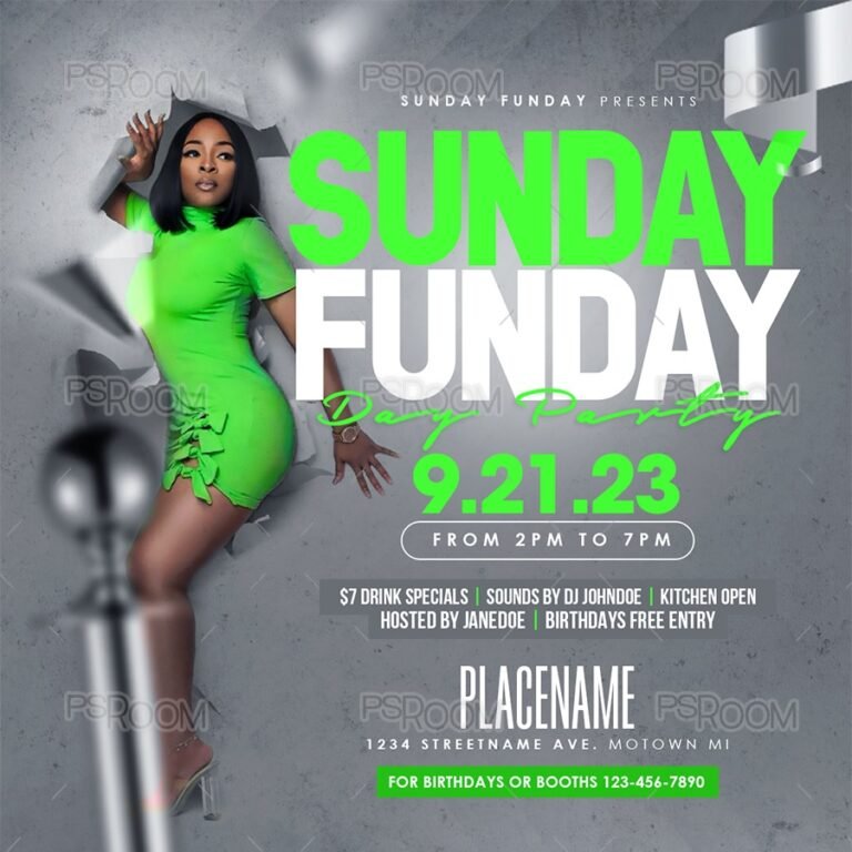 Sunday Funday Day Party Flyer