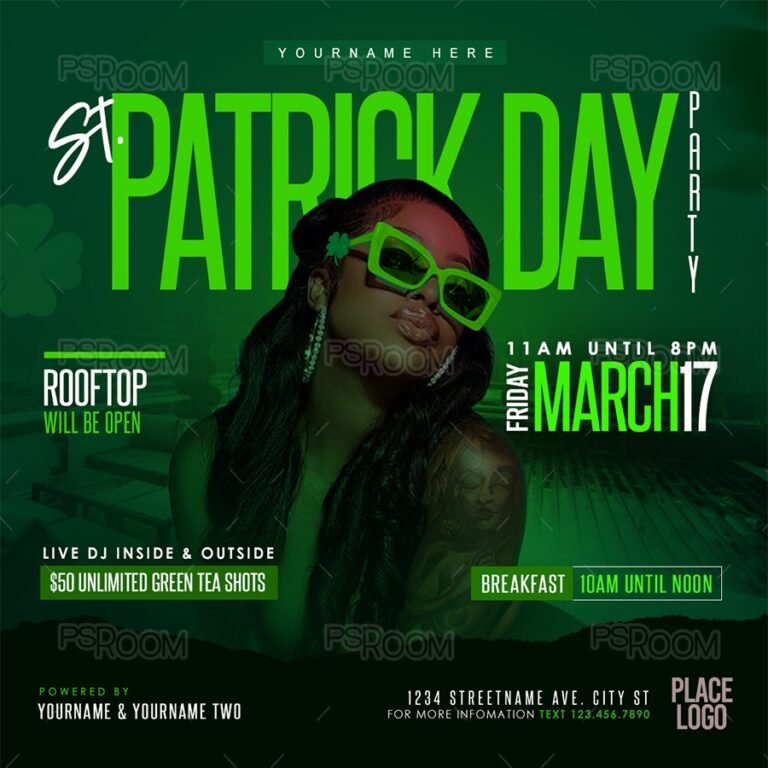 St. Patrick Day Party Flyer Template