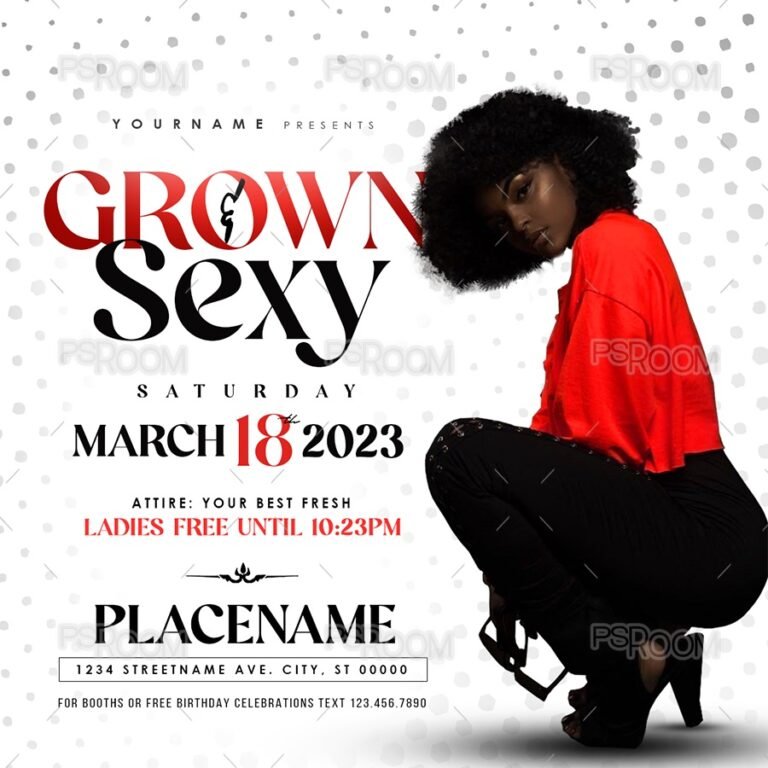 Grown And Sexy Party Flyer