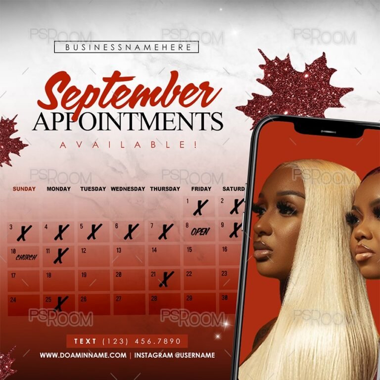 September Appointments Fall Flyer