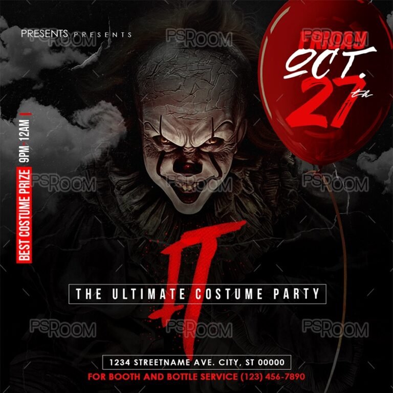 It Ultimate Costume Party Flyer