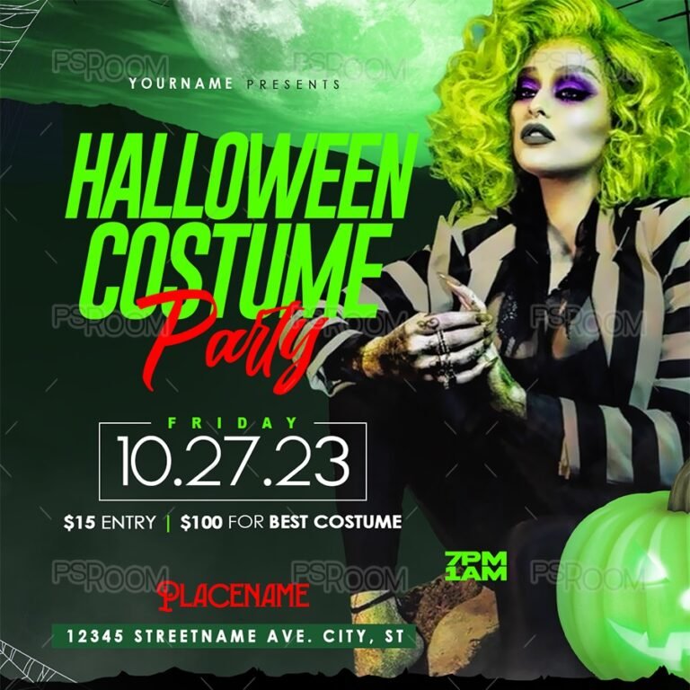 Halloween Costume Party Flyer 4309