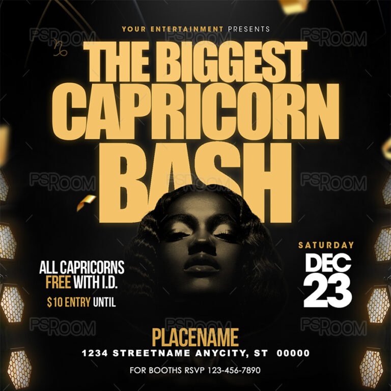 Biggest Capricorn Bash Flyer