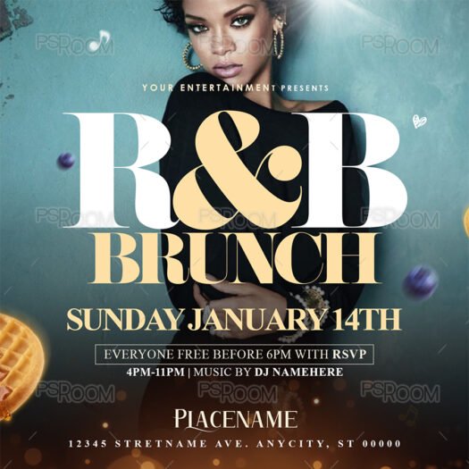 R B Brunch Flyer Psdroom Com