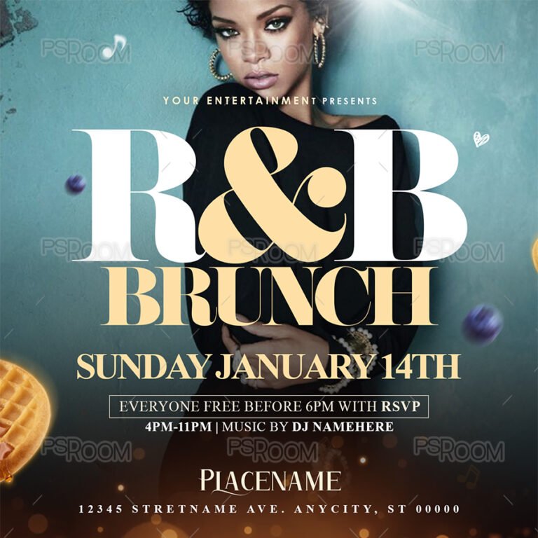 R&B Brunch Flyer Template