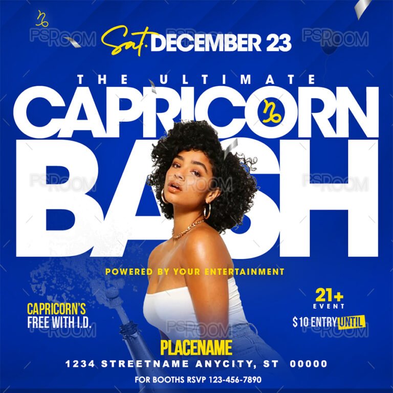 Capricorn Bash Flyer Template