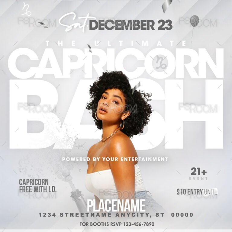 Ultimate Capricorn Bash Flyer Template