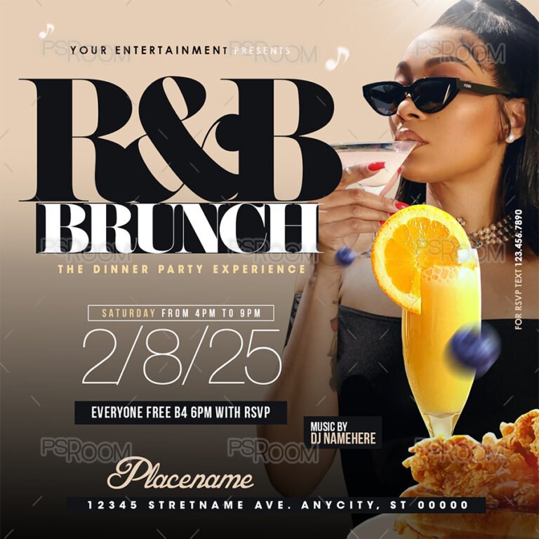 R&B Brunch Flyer Template