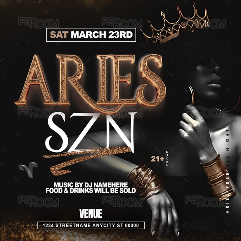 Aries Season Flyer Template