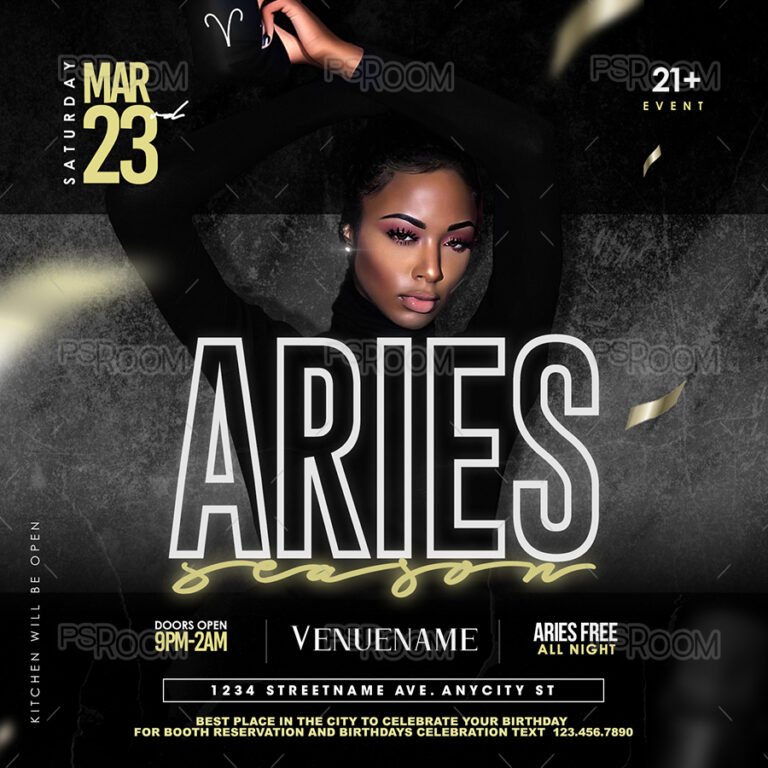 Aries Season Flyer Template