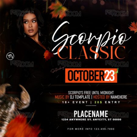 Scorpio Classic Party Flyer