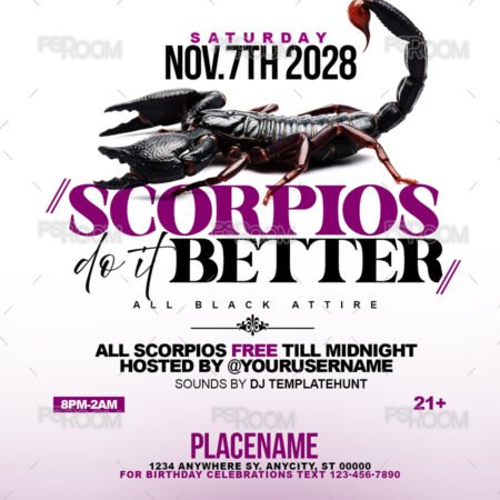 Scorpios Do It Better Flyer Template