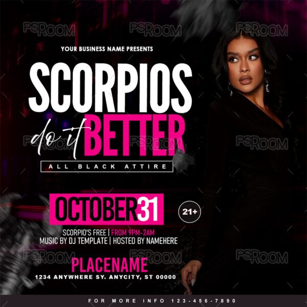 Scorpios Do It Better Flyer Template