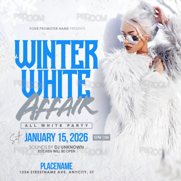 Winter White Affair Flyer Template