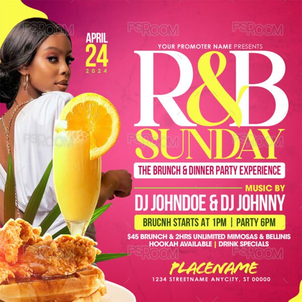 R&B Brunch Flyer Template