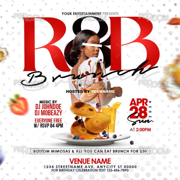 R&B Brunch Flyer Template
