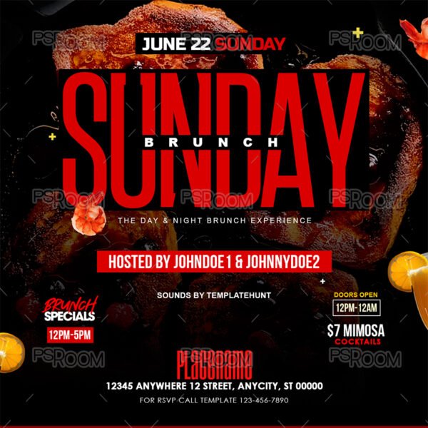 Sunday Brunch Invitation Template