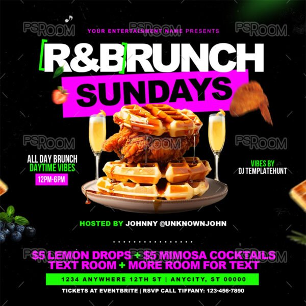 R&B Brunch Flyer Template