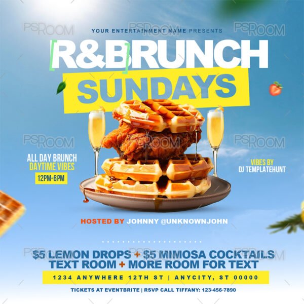 R&B Brunch Flyer Template