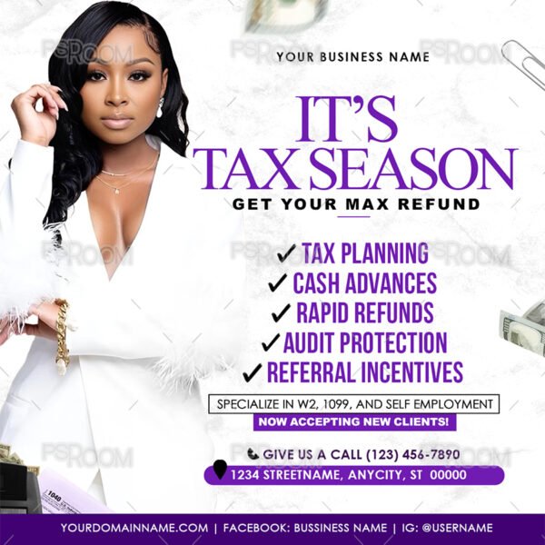 Tax Prep Season Flyer Template