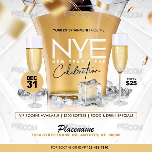New Years Eve Celebration Flyer Template